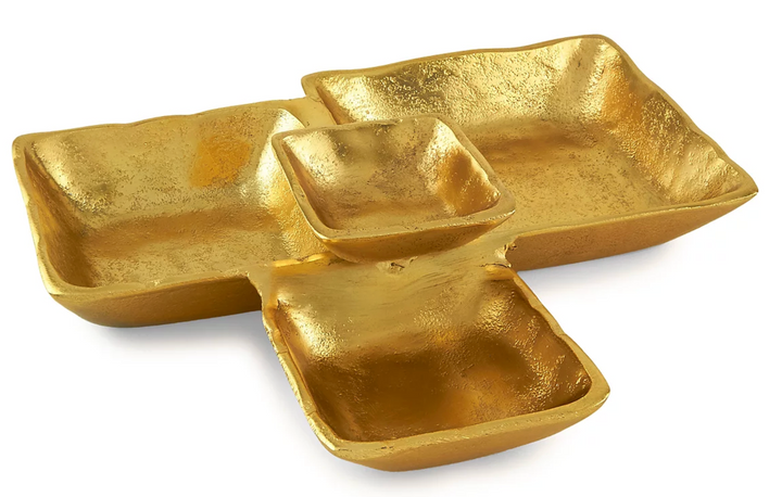 Gold Compartment Tray