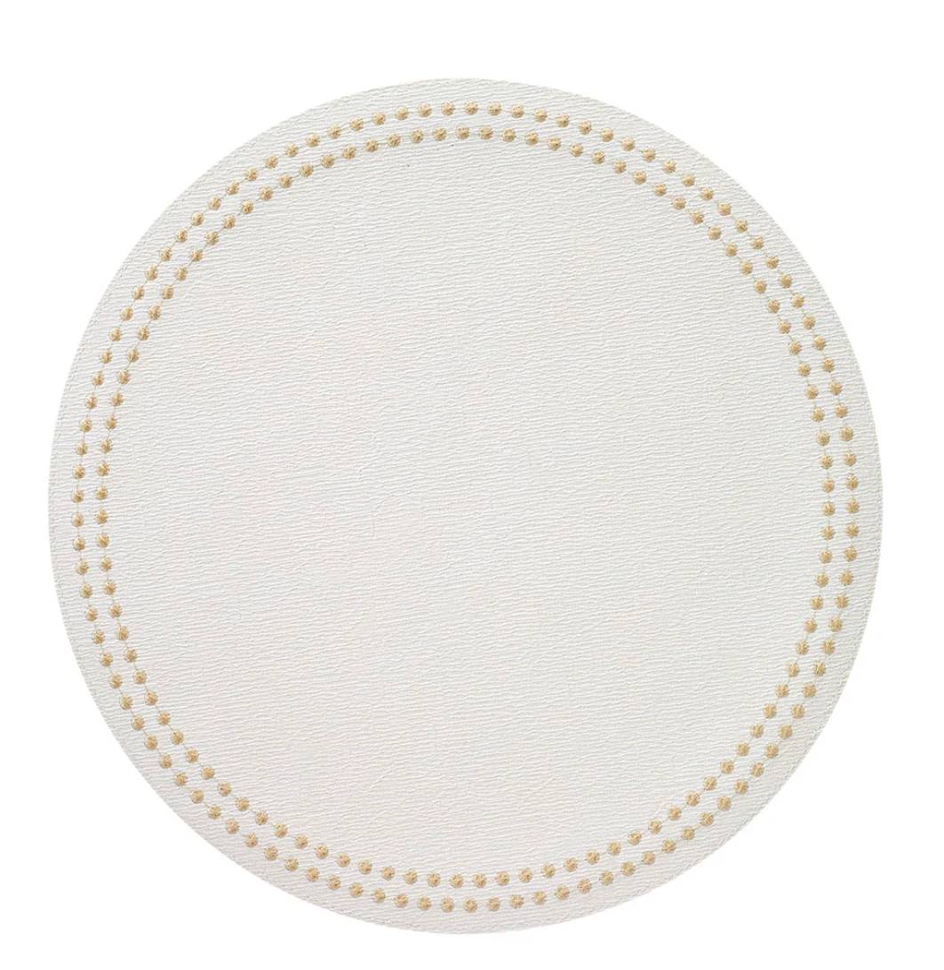 Pearls Gold White Placemats