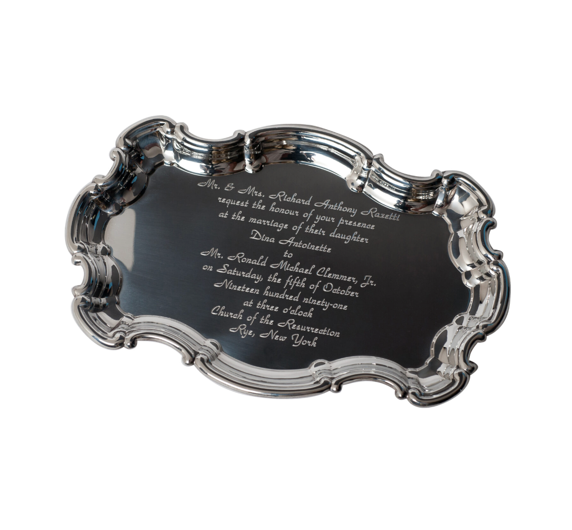 Wedding Invitation Engraved Tray