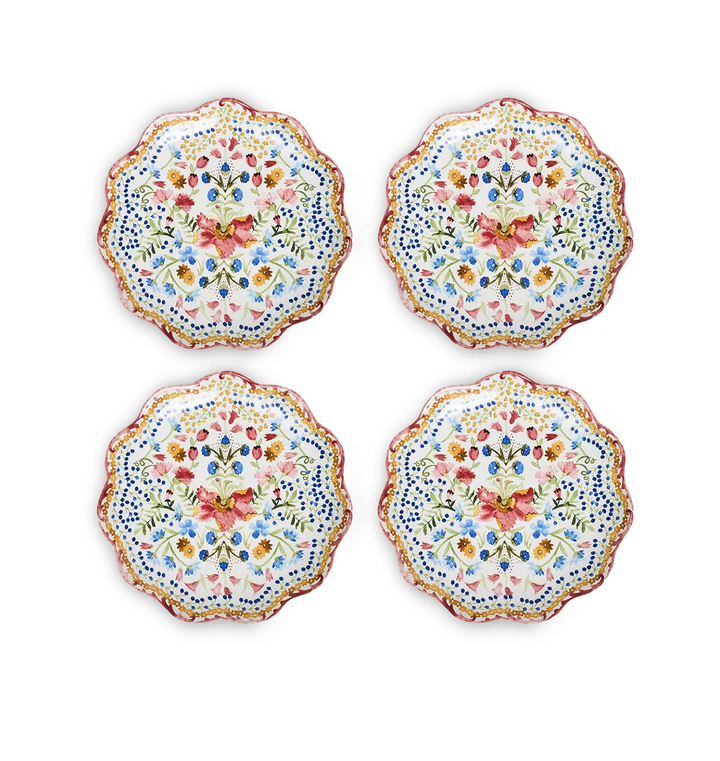 Four Sofia Cocktail Plates