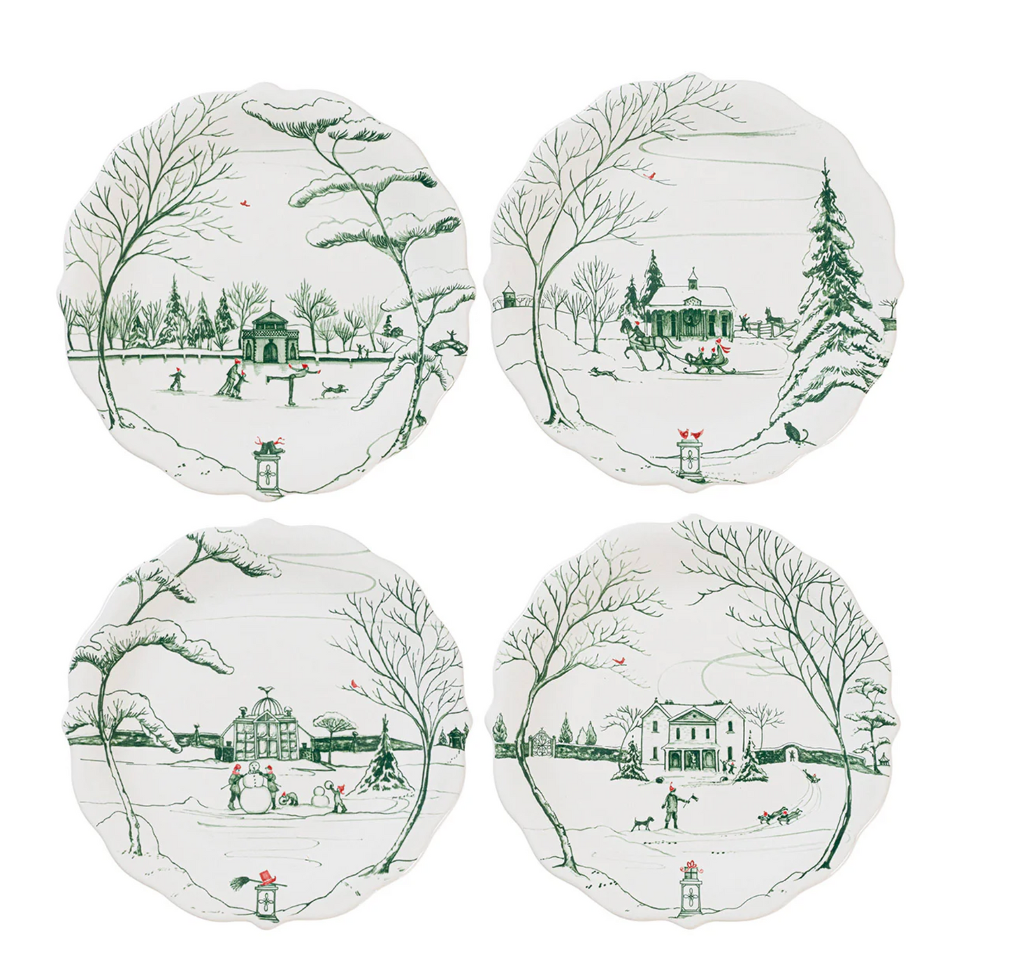 Evergreen Country Estate Winter Party Plate
