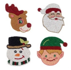 Beaded Character Coaster Set