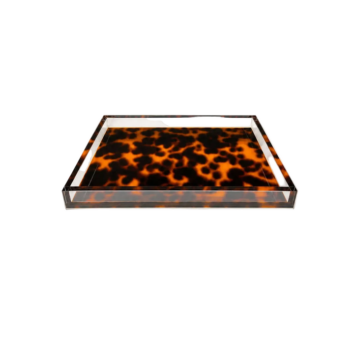 Large Lucite Tortoise Tray