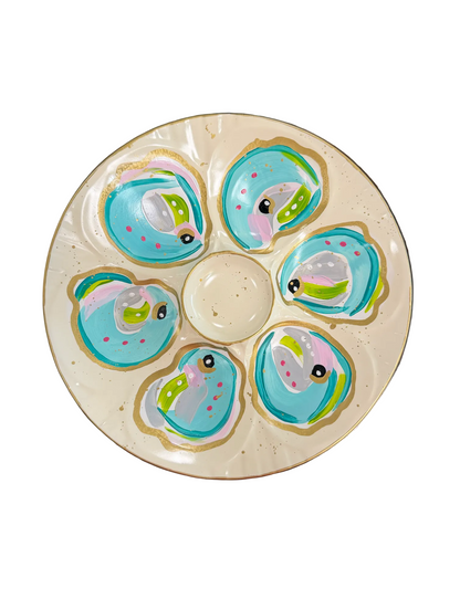 Painted Porcelain Oyster Plate