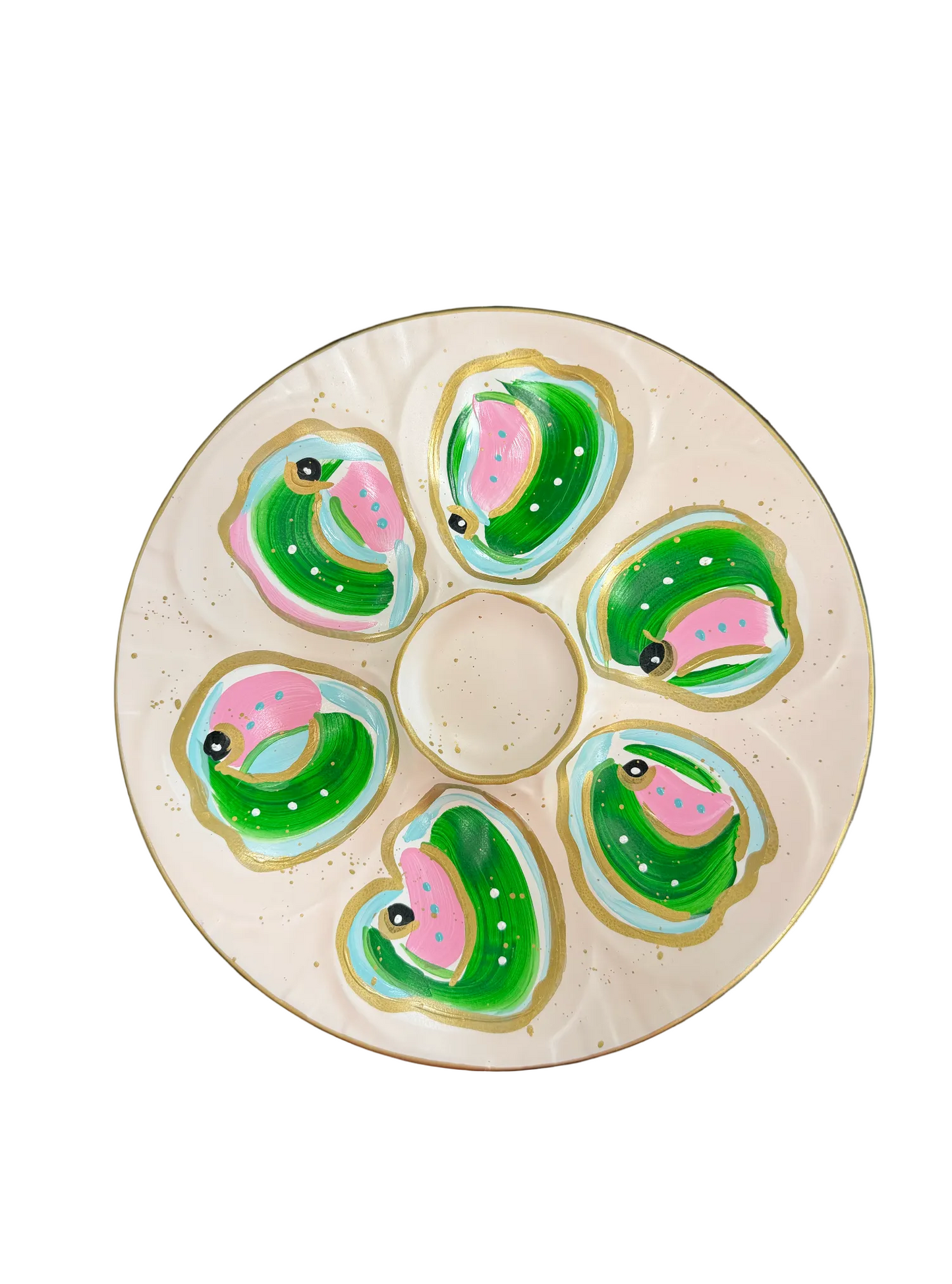 Painted Porcelain Oyster Plate