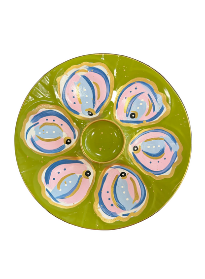 Painted Porcelain Oyster Plate