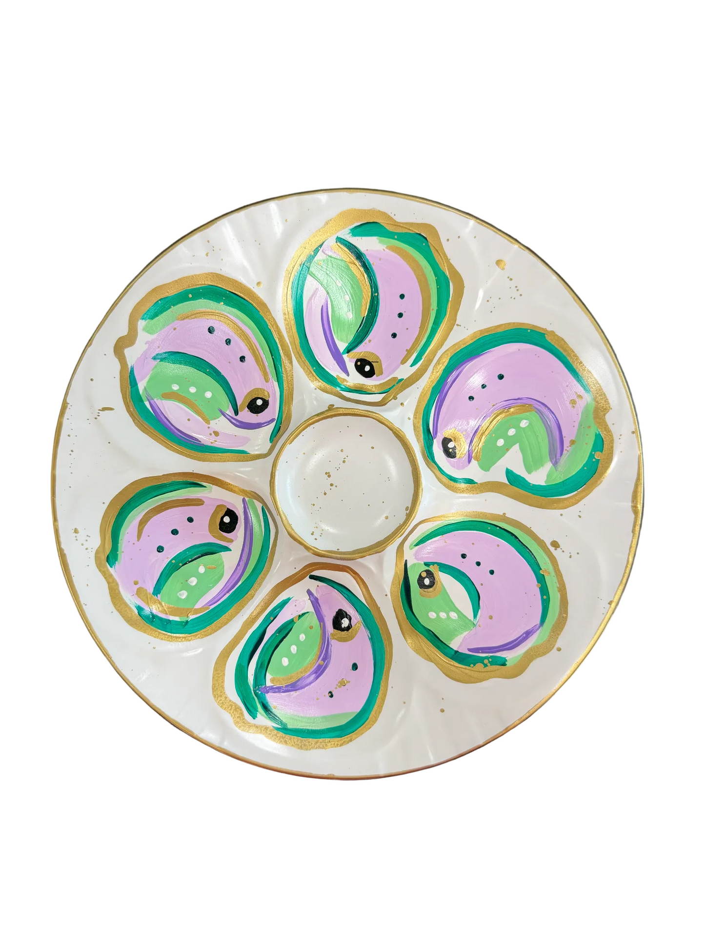 Painted Porcelain Oyster Plate