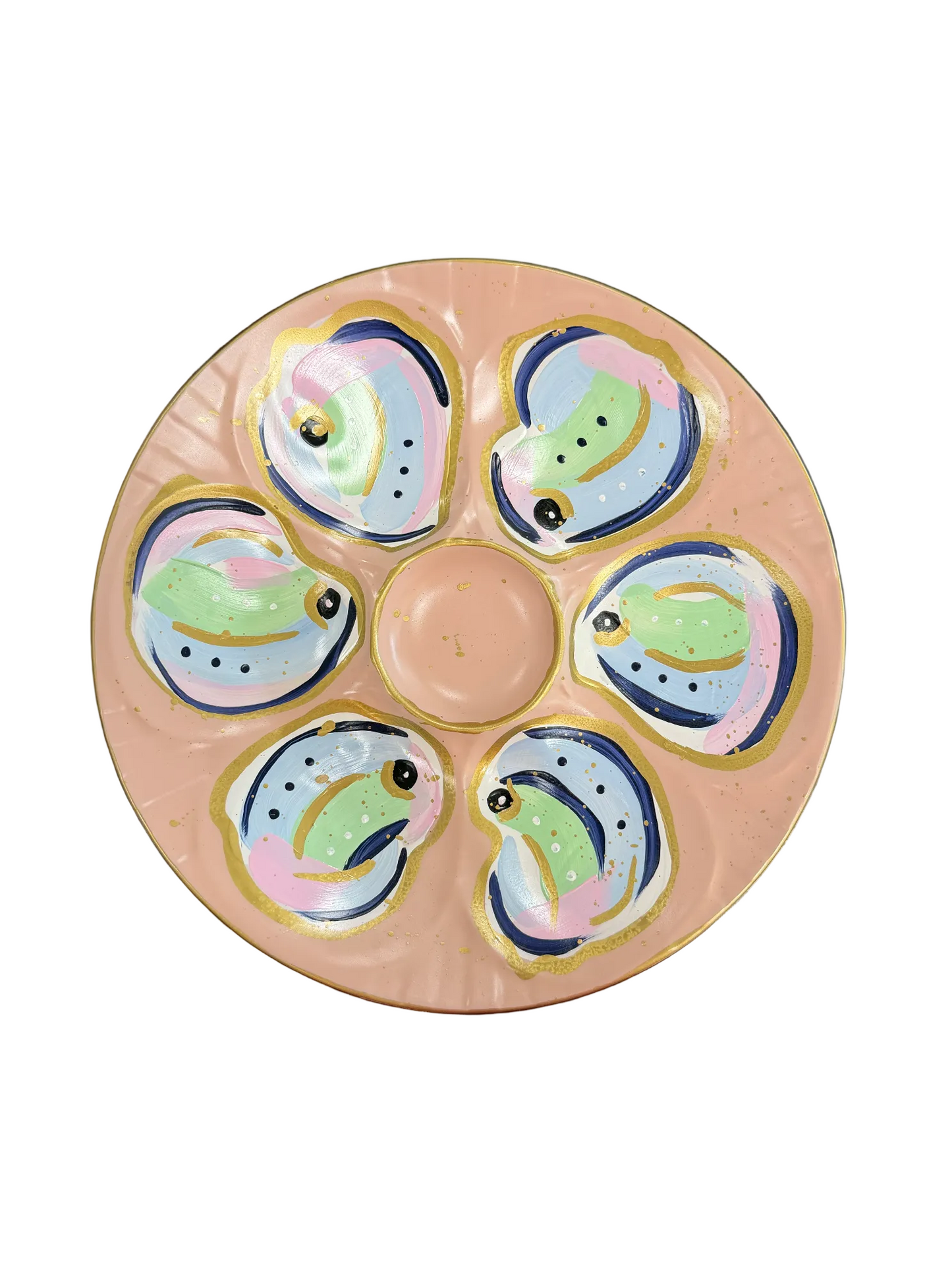 Painted Porcelain Oyster Plate