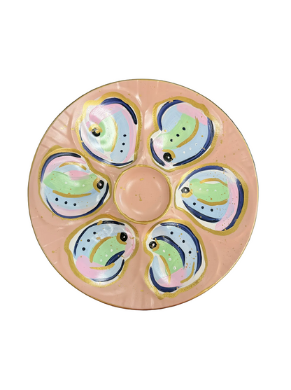 Painted Porcelain Oyster Plate