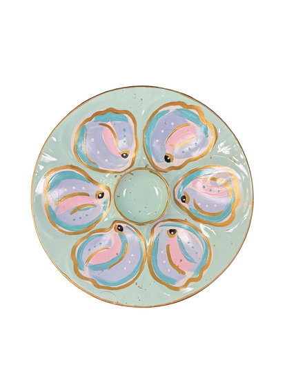 Painted Porcelain Oyster Plate