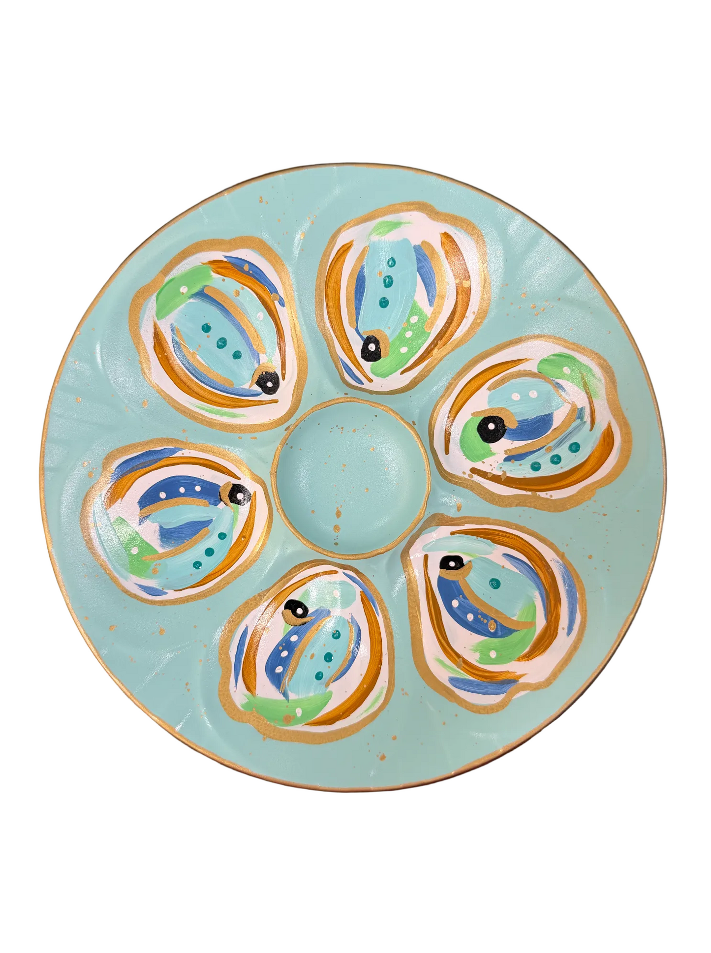 Painted Porcelain Oyster Plate