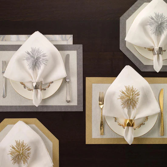 Starburst Gold Embroidered Napkins