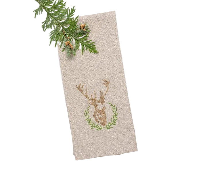 Laurel Wreath Stag Towel