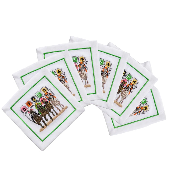 6 Horse Race Cocktail Napkins