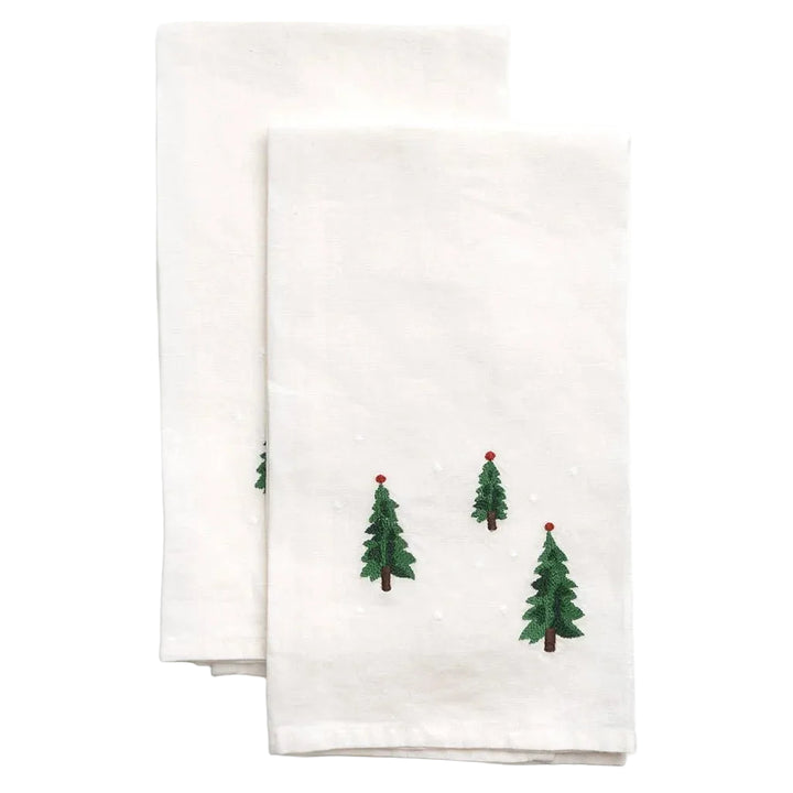 Embroidered Christmas Tree Towel