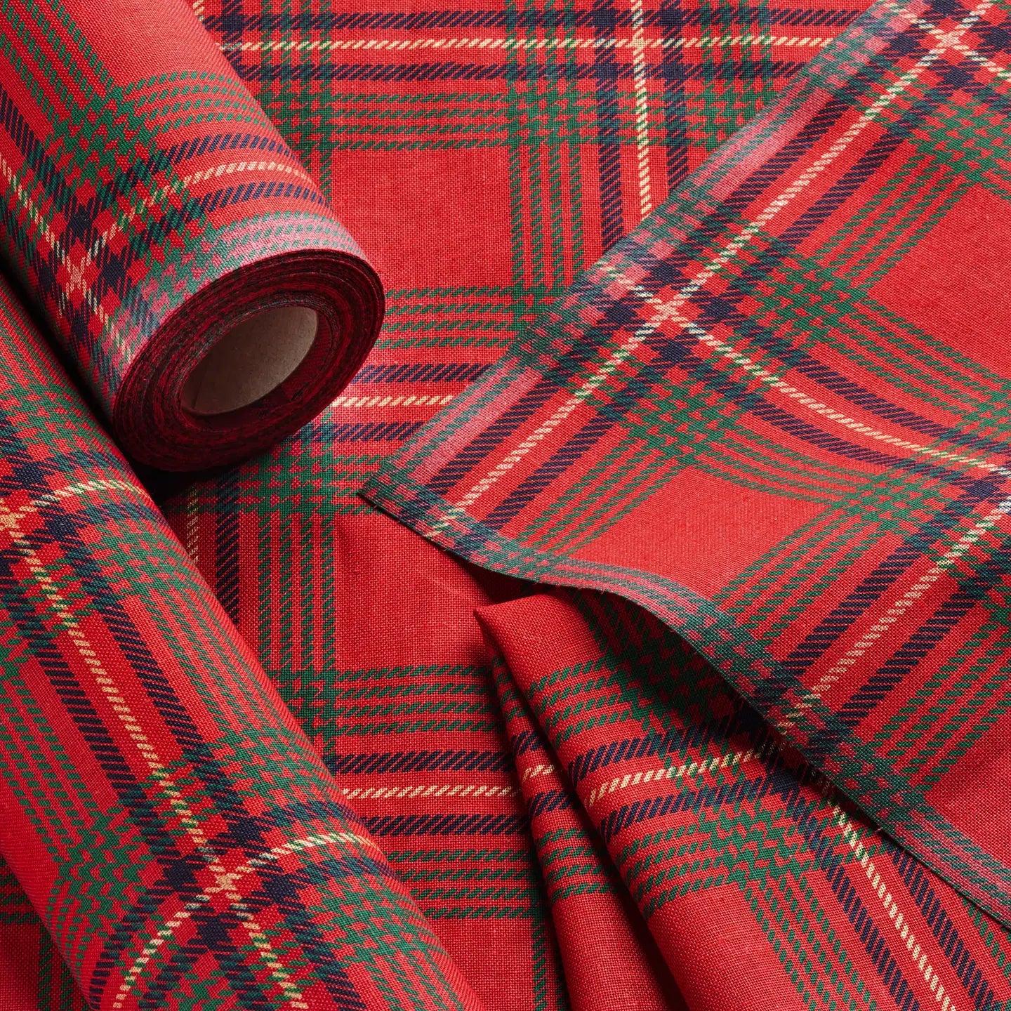 Plaid Roll of Reusable Cocktail Napkins