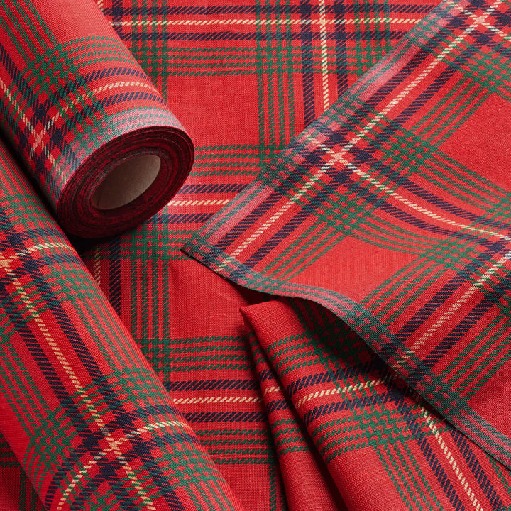 Plaid Roll of Reusable Cocktail Napkins