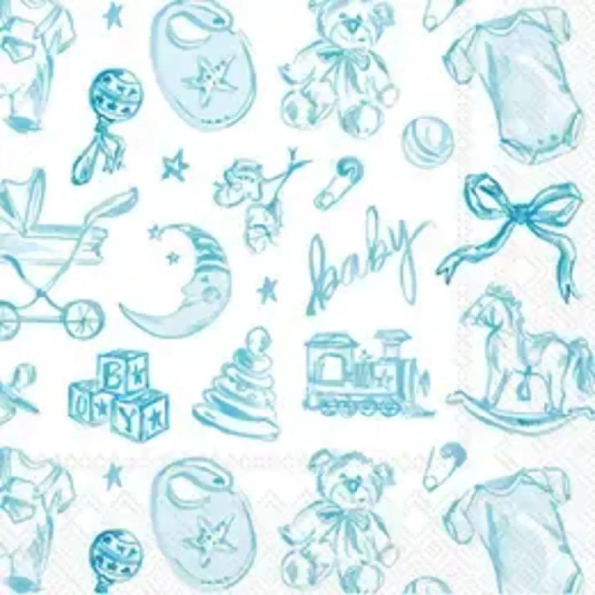 Baby Toile Paper Cocktail Napkins