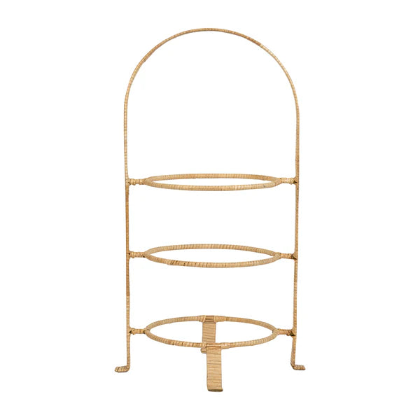 Provence Rattan Three Tiered Plate Server