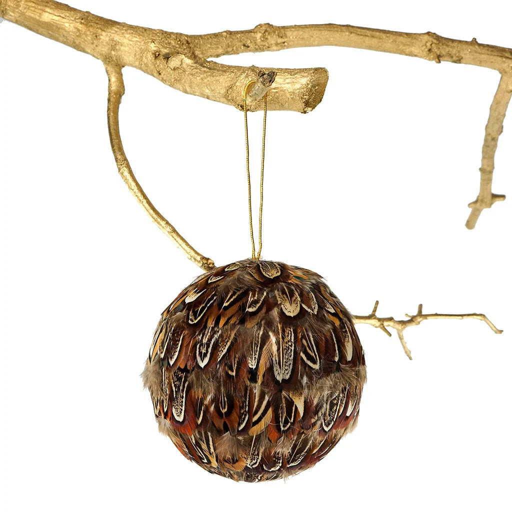 Small Brown Feather Ornament