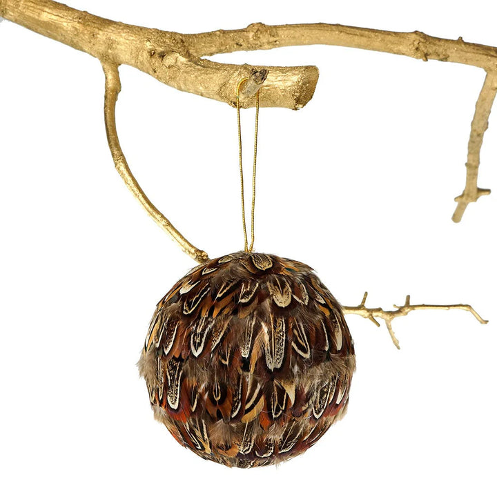 Small Brown Feather Ornament