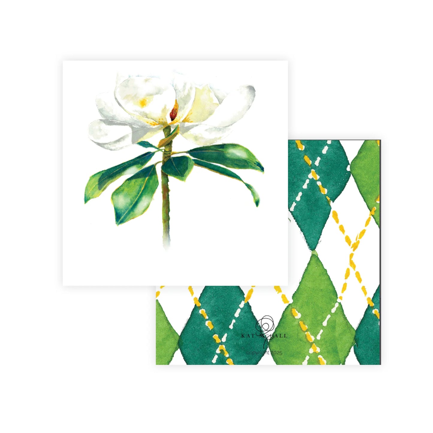 Magnolia Tartan Gift Tags/Placecards