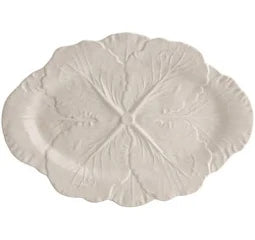 Beige Cabbage Large Oval Platter