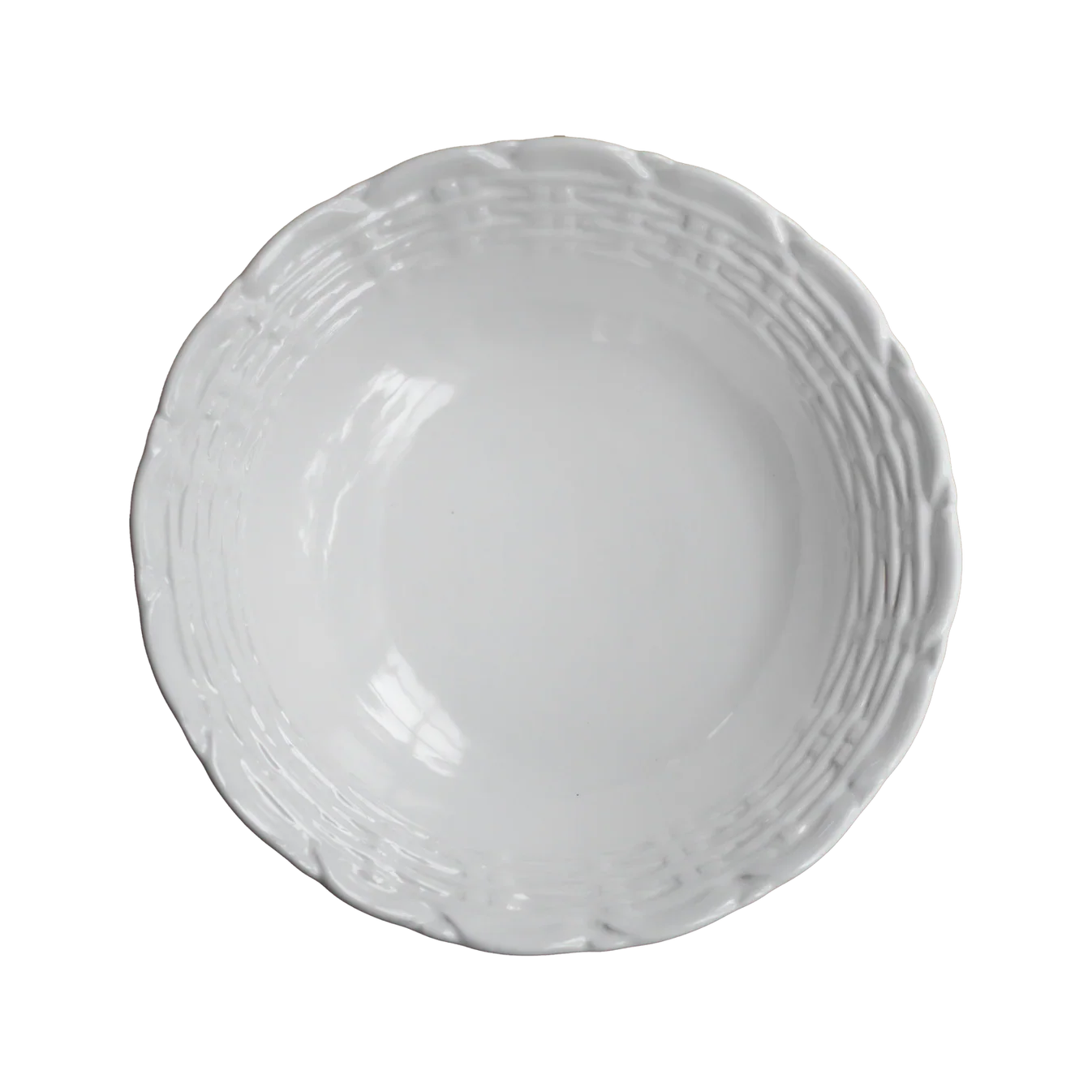 White Basket Jubilee Pasta/Soup Bowl