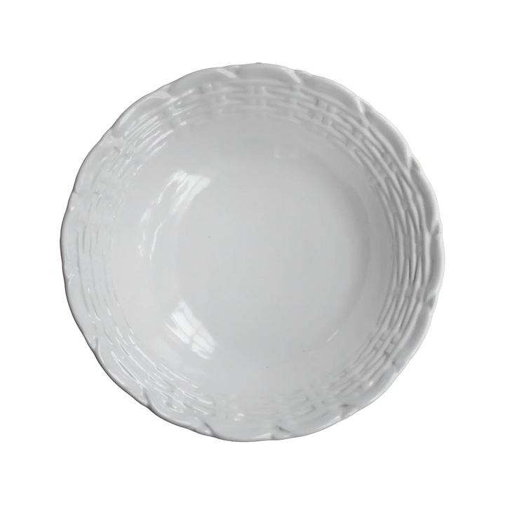 White Basket Jubilee Pasta/Soup Bowl